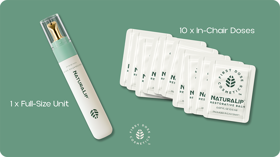 Trial Kit contents: one full-size NaturaLip® and ten in-chair doses